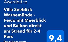 Villa Seeblick Warnemuende - Fewo Mit Meerblick Und Balkon Direkt Am Strand Fuer 2-4 Pers